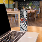 Carlton Football Club Skinny Tumbler Indigenous Monochrome Dot Art Mascot Style