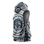 Carlton Football Club Sleeveless Hoodie Indigenous Monochrome Dot Art Mascot Style