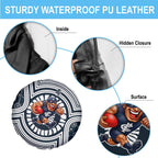 Carlton Football Club Spare Tire Cover Indigenous Monochrome Dot Art Mascot Style