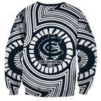 Carlton Football Club Sweatshirt Indigenous Monochrome Dot Art Mascot Style