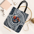 Carlton Football Club Tote Bag Indigenous Monochrome Dot Art Mascot Style