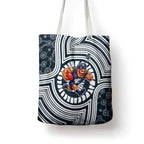 Carlton Football Club Tote Bag Indigenous Monochrome Dot Art Mascot Style