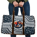 Carlton Football Club Travel Bag Indigenous Monochrome Dot Art Mascot Style