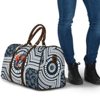 Carlton Football Club Travel Bag Indigenous Monochrome Dot Art Mascot Style