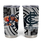 Carlton Football Club Tumbler Cup Indigenous Monochrome Dot Art Mascot Style
