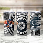 Carlton Football Club Tumbler Cup Indigenous Monochrome Dot Art Mascot Style