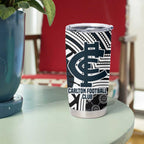 Carlton Football Club Tumbler Cup Indigenous Monochrome Dot Art Mascot Style