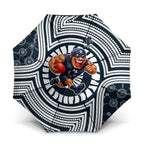 Carlton Football Club Umbrella Indigenous Monochrome Dot Art Mascot Style