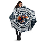 Carlton Football Club Umbrella Indigenous Monochrome Dot Art Mascot Style