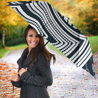 Carlton Football Club Umbrella Indigenous Monochrome Dot Art Mascot Style