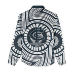 Carlton Football Club Women Casual Shirt Indigenous Monochrome Dot Art Mascot Style