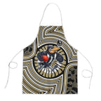 Collingwood Football Club Apron Indigenous Monochrome Dot Art Mascot Style
