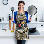 Collingwood Football Club Apron Indigenous Monochrome Dot Art Mascot Style