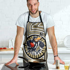 Collingwood Football Club Apron Indigenous Monochrome Dot Art Mascot Style