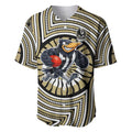 Collingwood Football Club Baseball Jersey Indigenous Monochrome Dot Art Mascot Style