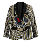 Collingwood Football Club Blazer Indigenous Monochrome Dot Art Mascot Style