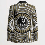 Collingwood Football Club Blazer Indigenous Monochrome Dot Art Mascot Style