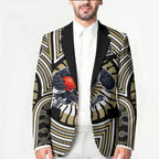 Collingwood Football Club Blazer Indigenous Monochrome Dot Art Mascot Style