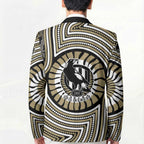 Collingwood Football Club Blazer Indigenous Monochrome Dot Art Mascot Style