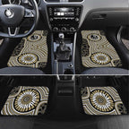 Collingwood Football Club Car Mats Indigenous Monochrome Dot Art Mascot Style