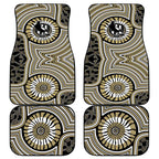 Collingwood Football Club Car Mats Indigenous Monochrome Dot Art Mascot Style