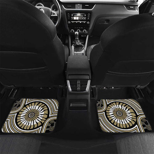 Collingwood Football Club Car Mats Indigenous Monochrome Dot Art Mascot Style