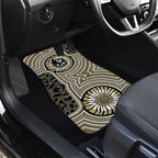 Collingwood Football Club Car Mats Indigenous Monochrome Dot Art Mascot Style