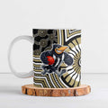 Collingwood Football Club Ceramic Mug Indigenous Monochrome Dot Art Mascot Style