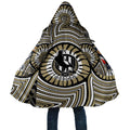 Collingwood Football Club Cloak Indigenous Monochrome Dot Art Mascot Style