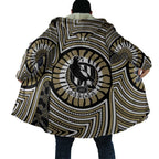 Collingwood Football Club Cloak Indigenous Monochrome Dot Art Mascot Style