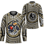 Collingwood Football Club Hockey Jersey Indigenous Monochrome Dot Art Mascot Style