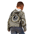 Collingwood Football Club Kid Hoodie Indigenous Monochrome Dot Art Mascot Style
