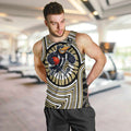 Collingwood Football Club Men Tank Top Indigenous Monochrome Dot Art Mascot Style