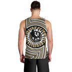 Collingwood Football Club Men Tank Top Indigenous Monochrome Dot Art Mascot Style