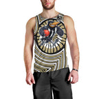 Collingwood Football Club Men Tank Top Indigenous Monochrome Dot Art Mascot Style