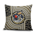 Collingwood Football Club Pillow Cover Indigenous Monochrome Dot Art Mascot Style