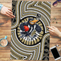 Collingwood Football Club Puzzle Indigenous Monochrome Dot Art Mascot Style