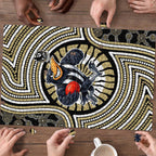 Collingwood Football Club Puzzle Indigenous Monochrome Dot Art Mascot Style