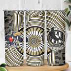 Collingwood Football Club Skinny Tumbler Indigenous Monochrome Dot Art Mascot Style