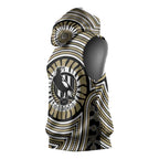 Collingwood Football Club Sleeveless Hoodie Indigenous Monochrome Dot Art Mascot Style