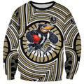 Collingwood Football Club Sweatshirt Indigenous Monochrome Dot Art Mascot Style