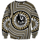 Collingwood Football Club Sweatshirt Indigenous Monochrome Dot Art Mascot Style