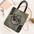 Collingwood Football Club Tote Bag Indigenous Monochrome Dot Art Mascot Style