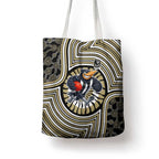 Collingwood Football Club Tote Bag Indigenous Monochrome Dot Art Mascot Style