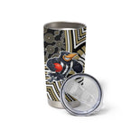 Collingwood Football Club Tumbler Cup Indigenous Monochrome Dot Art Mascot Style