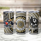 Collingwood Football Club Tumbler Cup Indigenous Monochrome Dot Art Mascot Style