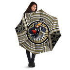 Collingwood Football Club Umbrella Indigenous Monochrome Dot Art Mascot Style