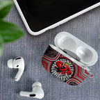 Essendon Football Club AirPods Case Indigenous Monochrome Dot Art Mascot Style