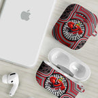 Essendon Football Club AirPods Case Indigenous Monochrome Dot Art Mascot Style