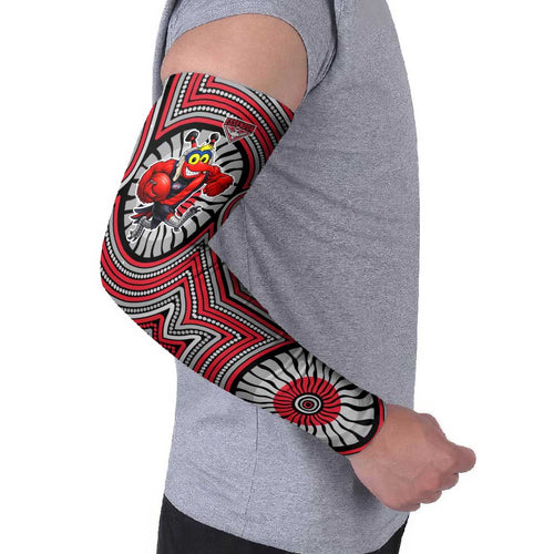 Essendon Football Club Arm Sleeves Indigenous Monochrome Dot Art Mascot Style